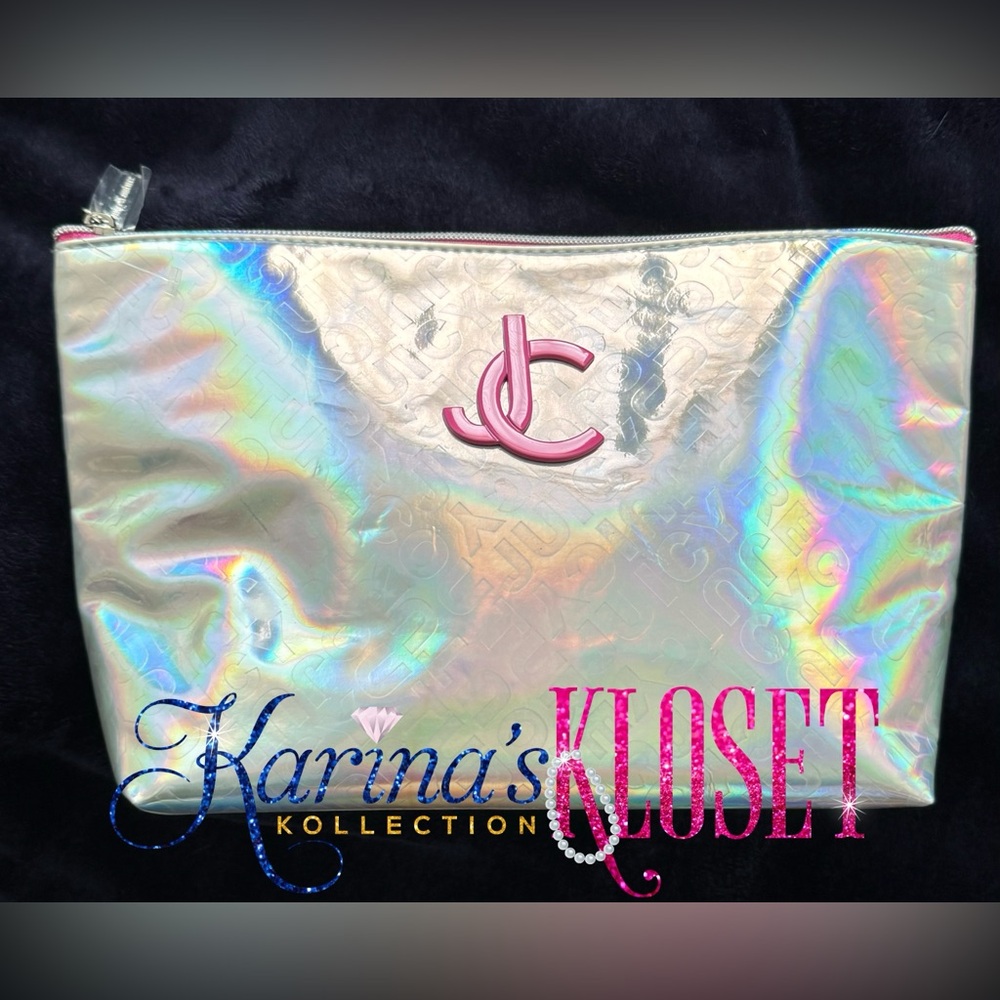 Juicy Couture Large Monogram Logo Make Up Bag. JC Travel Cosmetic Bag 🎀 NWT💋